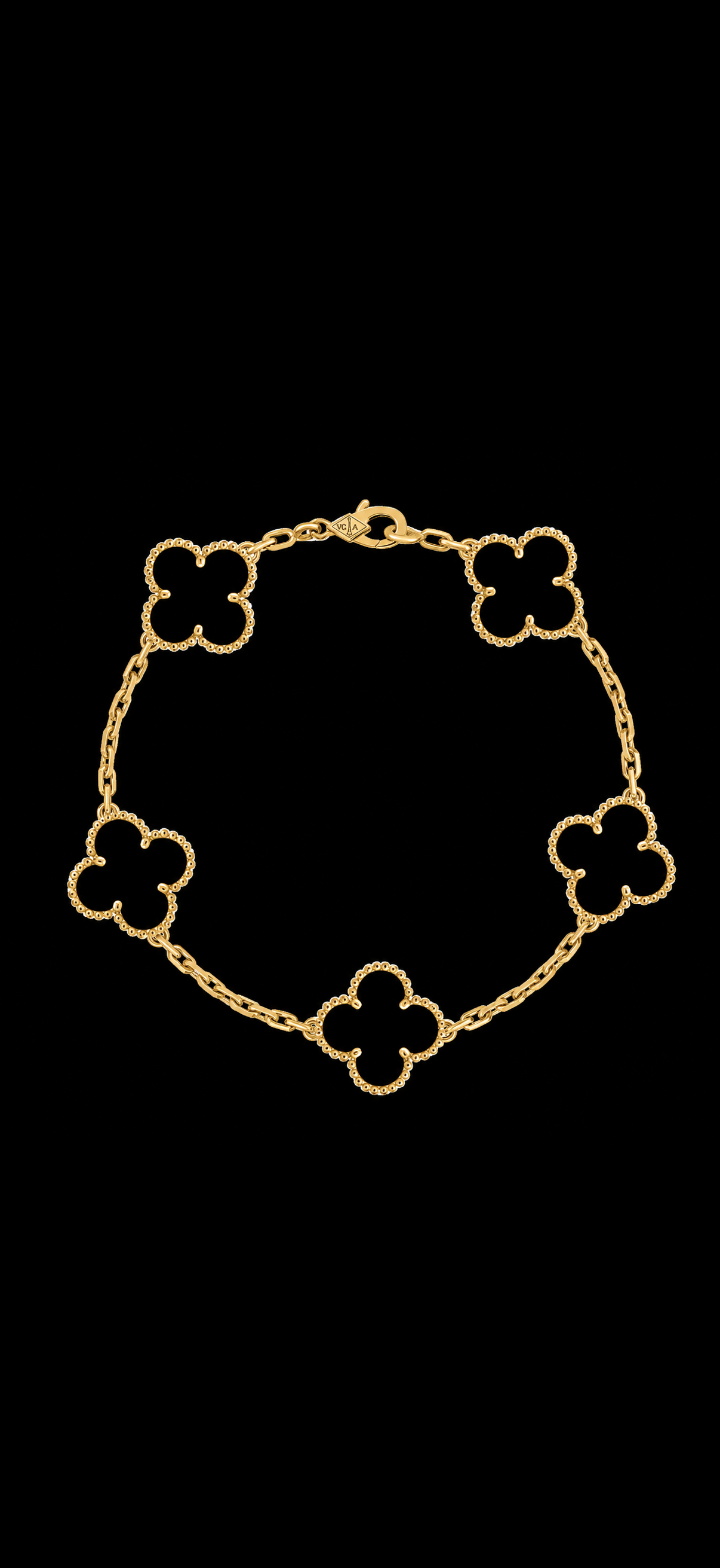 Van Cleef & Arpels Vintage Alhambra Onyx Bracelet