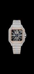 Iced Out Cartier Santos Skeleton