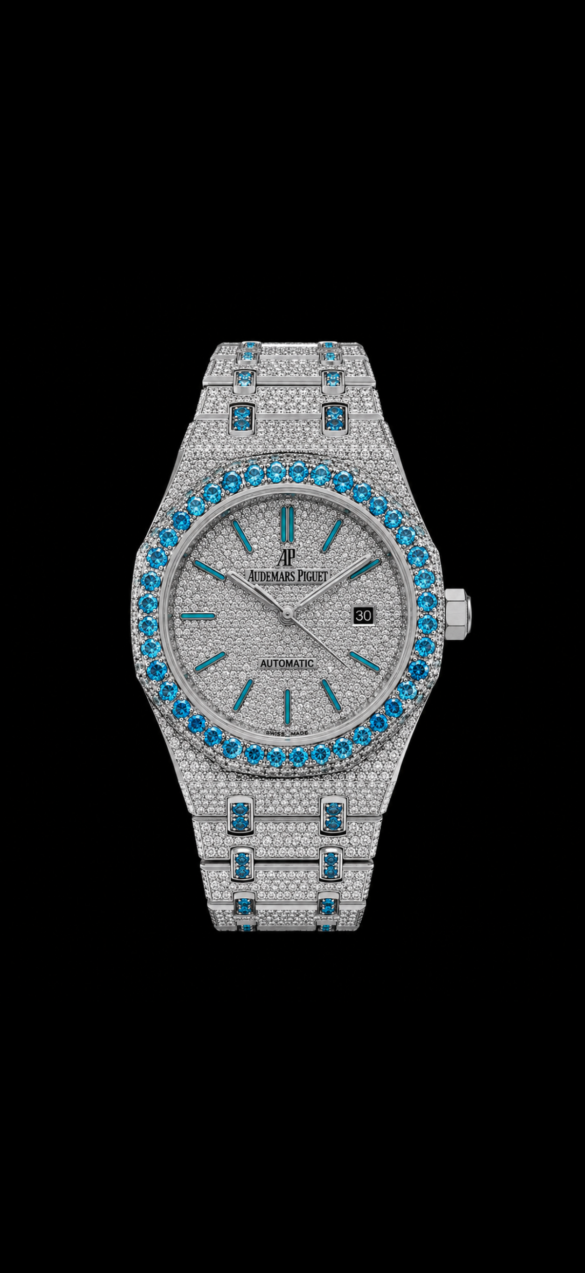Iced Out AP Blue Bezel