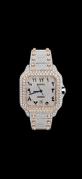 Iced Out Cartier Santos Arabic Dial