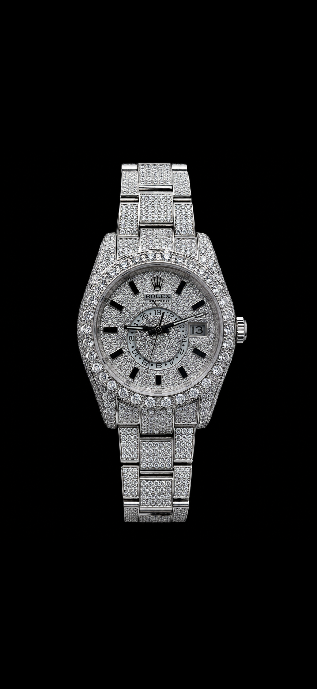 Iced Out Rolex Sky-Dweller